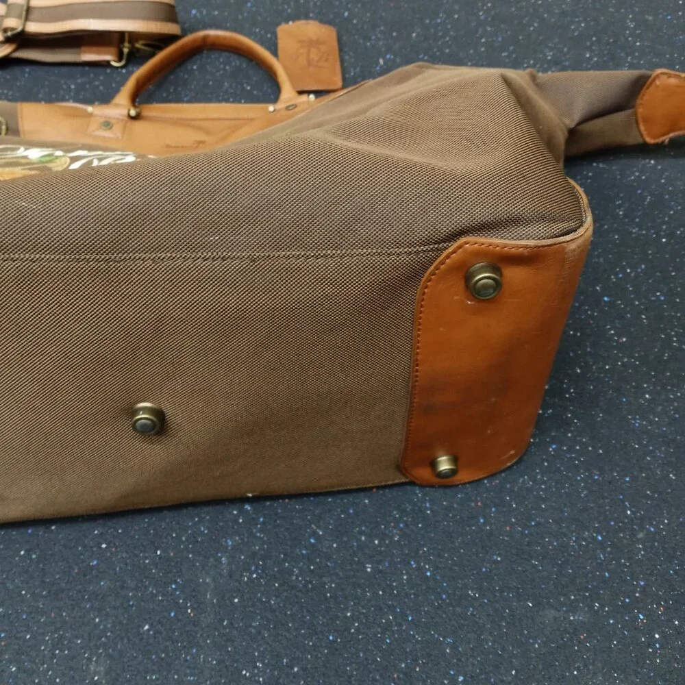 Tommy Bahama PARADISE Travel Bag Luggage Carry on Shoulder Strap Canvas Leather
